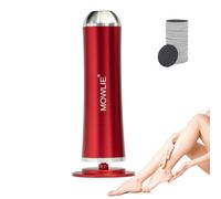 MOWLIE Electric Foot File with 60 Pcs Sandpaper Discs,Upgrade Electric Foot Callus Remover,Cute Design, Electric Callus Remover for Feet, Pedicure Tools for Feet Dead Skin and Calluse (RED)