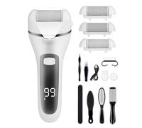 Electric Foot File 16 in 1 Hard Skin Remover Rechargeable Waterproof Callus Remover for Feet with 3 Replacement Rollers, Professional Pedicure Foot Care Kit for Dry Dead Skin Cracked Heels Calluses