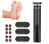Electric Foot File, 2 in1 Cordless Rechargeable Hard Skin Remover Foot with Digital Display, 9 Speed Adjustable Callus Remover for Feet with 30PCS Replacement Pads for Dry Dead Skin (Rose gold powder)