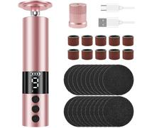 Electric Foot File 9 Adjustable Speeds 2 in 1 Electric Foot Sander Callus Remover Cordless USB Rechargeable Pedicure Tools for Dry Dead Skin Cracked Heels Calluses