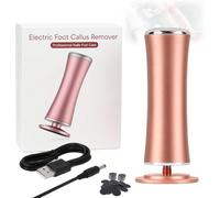 Electric Foot File, Adjustable-Speed Callus Remover with 60 Sanding Discs Pedicure Tool for Dry, Rough and Hard Skin on Heels and Feet, Home Foot Care，Gold：15x5cm