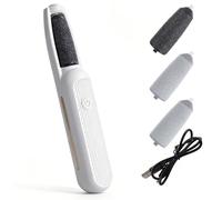 Electric Foot File & Callus Remover, Rechargeable & Waterproof Hard Skin Remover with 4 Roller Heads & 3 Speeds, Professional Pedicure Tool for Dry Dead Skin - Home Foot Care Kit