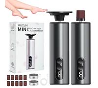 Electric Foot File Hard Skin Remover, 2 in 1 Cordless Rechargeable Callus Remover for Feet, 9-Speed Electric Foot File Nail Grinder, Foot Pedicure for Dry Hard Skin Cracked Heels Calluses (Gray)