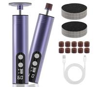 Electric Foot File Hard Skin Remover, 2In1 Electric Foot Callus Remover & Nail Grinder, Foot Sander Pedicure Tool for Feet Dry Dead Skin Cracked Heel Calluses, 9 Speed Adjustable, 2000mAh Rechargeable