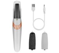Electric Foot File Hard Skin Remover for Feet USB Rechargeable Callus Removers Pedicure Tool Sets 2-Speed Waterproof with 2 Rollers Foot Care for Dead Skin Dry Cracked Heels Professional Remove White