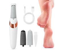 Electric Foot File Hard Skin Remover - Portable Waterproof Callus Removers for Cracked Heels- USB Rechargeable Foot Grater with 2 Heads for Feet & Dead Skin Remover - Pedicure Tools Set Home Care