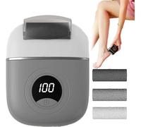 Electric Foot File, Professional Electric Foot Callus Remover, USB Rechargeable Waterproof Hard Skin Remover Foot with 3 Rollers 2 Speed, Portable Pedicure Tool for feet Cracked Heels (Grey)