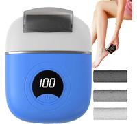 Electric Foot File, Professional Electric Foot Callus Remover, USB Rechargeable Waterproof Hard Skin Remover Foot with 3 Rollers 2 Speed, Portable Pedicure Tool for feet Cracked Heels (Blue)