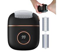 Electric Foot File, Rechargeable Callus Remover, Waterproof Hard Skin Remover with Digital Display | Professional Pedicure Tool with 2 Speeds and 3 Grinding Heads for Dry, Dead Skin and Cracked Heels