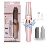 Electric Foot File, Rechargeable Electric Feet Callus Remover Foot Files Hard Skin Remover Professional Pedicure Tool Waterproof with 2 Rollers 2 Speed for Cracked, Rough and Dry Skin