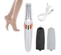 Electric Foot File with 2 Rollers, Electric Callus Removers for Feet, Rechargeable Electric Foot Callus Remover Pedicure Kits, Removes Dry Skin for Smoother Feet, Foot Care for Dead Skin （White）
