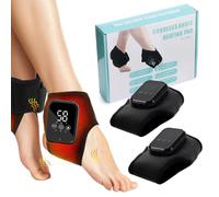 Electric Foot Massager 3-in-1, Foot Massager with 5 Massage Modes & 6 Heat Settings, Portable Rechargeable Neuropathy Massager (Black, Pack of 2)