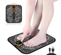 Electric Foot Massager Foldable and Portable Muscle Stimulator Promotes Blood Circulation and Relieves Fatigue Circulation Booster with 8 Modes and 19 Intensity Levels for Men, Women, and Seniors