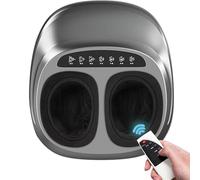 Electric Foot Massagers | Heated Shiatsu Foot Massager | 3 Massage/Pressure Modes | with Air Compression and Vibration Technology Features | for Pain Relief and Better Blood Circulation (Black)