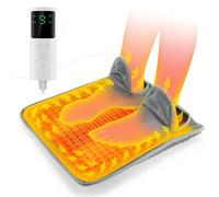 Electric Foot Warmer, 9 Heat Temp Settings, 4 Timer, Machine Washable Heated Feet Warmer, Winter Warm Fast Heating Foot Pad for Men Women, Heated Mat for Foot, Back, Lumbar and Full Body, 2.3m Cable