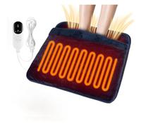 Electric Foot Warmer and Heating Pad, 2-in-1, Double-Sided Foot Warmer with 6 Temperature Levels and 3 Timers, Foot Warmer Under Desk