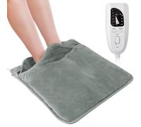 Electric Foot Warmer, Double Sided Foot Warmer Under Desk, Heated Foot Warmer for Bed, Heated Foot Pad with 6 Temperature Settings, Off