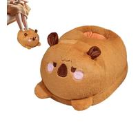 Electric Foot Warmer - Soft D Shape Animal Foot Warmer for Under Desk - Heated Slippers for Cold Weather, Ideal for Adults at Home, Travel, Bed or on the Sofa and in