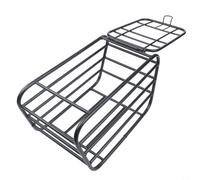 Electric For Bike Pet Basket Front Mount, Sturdy Carbon Steel For Bicycle Basket with Footboard for E Scooter, Large Capacity Front Mounted Dog Carrier for Small Cats, Black(Lined)