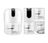 Electric for mini Chopper 250ml USB Rechargeable Food Processor for Garlic Onions Herbs - Cordless Kitchen Grinder with Blades(1)