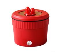 Electric for MINI Noodle Pot with Non-Stick Interior, Compact Multi-Functional Cooker for Boiling and Steaming, for IDEAL for Dorms Camping Small Kitchens, Quick Meal Maker, White Red Purple Color