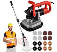 Electric Four-Head Floor Grinder Polisher with 12 Grinding Discs and LED Light, 3600W Dual Handles Concrete Floor Grinding Device for Decoration Company Use