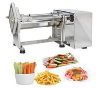 Electric French Fry Cutter, 60W Semi-Automatic with 3 Blades, for Potatoes Carrots Cucumbers, Ideal for Commercial Kitchens