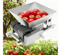 Electric Fruit Crusher Machine, 60W Stainless Steel Apple and Grape Grinder, 20kg/h Output, 4L Capacity Hopper for Kitchen, Restaurant, Bar