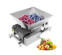 Electric Fruit Grinding Machine, Stainless Steel Apple Wine Crusher Grinder with 4l Capacity Hopper,Grape 20kg/h Output, for Bread and Brown Sugar Vegetable