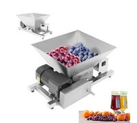 Electric Fruit Juicer and Crusher, Stainless Steel, 4L Hopper, 35-45KG/H Output, Efficiently Grind Apples, Pears, Grapes and More, Time-Saving, Easy to Use