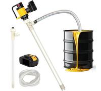 Electric Fuel Transfer Pump, 1000W Cordless Liquid Barrel Pump, 7m Lift, 10-130L/min Flow for Diesel, Lubricants, Water, Slightly Viscous Liquid
