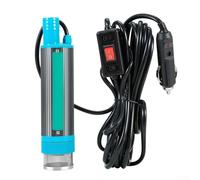 Electric Fuel Transfer Pump 12V/24V DC, Submersible Diesel Oil Kerosene Water Extractor, 30L/min High Flow Portable Liquid Pump for Car Boat Workshop Deep Tank, Metal(C)