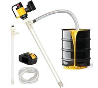 Electric Fuel Transfer Pump, Cordless 1000W Liquid Barrel Pump with 93cm Tube & Wire Hose, 7m Lift, 10-130l/Min Flow for Diesel, Lubricants, Water, Slightly Viscous Liquids