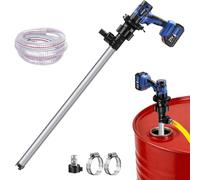 Electric Fuel Transfer Pump, Cordless High Flow 90-150L/min with Adjustable Speed, Includes 4m Hose and Torque Settings for Liquid Transfer