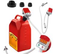 Electric Fuel Transfer Pump, Diesel & Oil Pump with auto-stop sensor, 2.4GPM Liquid pump with 3 Size Adapter, Portable Transfer Pump with hoses and nozzle for diesel, oil & petrol