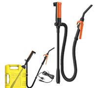 Electric Fuel Transfer Pump - Portable Rechargeable Diesel & Oil Pump with 1M Flexible Hose, 12.0LPM Flow Rate & 3.0m Head for Gas, Diesel, Water & Fuel