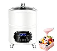 Electric Fully Automatic Fermentation Machine, Yogurt Fermentation Machine, 0-24H Timer & 0-9 Days Setting, 7 Fermentation Modes for Yogurt, Sweet Rice Wine, Dough, Enzyme, Natto(White,8L)