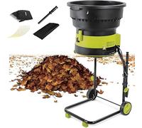 Electric Garden Chipper & Grinder, 8000 RPM Motor, 17:1 Reduction Ratio, Efficient Compost Shredder, Mulches Up to 208 L/MIN