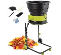 Electric Garden Leaf Mulcher and Shredder with Wheels, 2500W Power, 8000RPM Speed, Includes Storage Bag and 54cm Funnel for Easy Maintenance, Ideal for Composting and Yard Cleanup