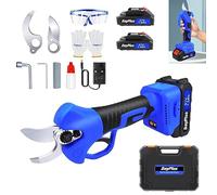 Electric Garden Secateurs Scissors 1.05kg Lightweight Cordless Pruner with 2 x 1.5Ah Batteries, 2 x Blades Cutting Diameter 25MM Professional Pruning Shear with Storage Box