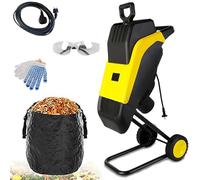Electric Garden Shredder, 2500w Leaf Mulcher Branch Compost Shredder With 50l Collection Bag, Max Diameter 35mm, 4500 Rpm Garden Wood Chipper For Yard Cleanup Leaves Branches 20cm-power-cord