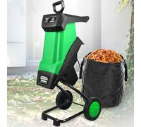 Electric Garden Shredder with 50L Debris Bag, 2400W Power and Overload Protection for Efficient Yard Waste Management