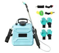 Electric Garden Sprayer, 8L Rechargeable Battery Powered, Features 3 Mist Nozzles and 66cm Extendable Pole, Ideal for Lawn and Outdoor Use