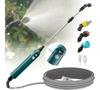 Electric Garden Sprayer Wand, Battery Powered Pressure Watering Sprayer Gun, 23 Inch Garden Sprayer Wand with 3 Adjustable Nozzles & 2/3/5m Hose, Perfect for Plants, Flowers, Shrubs, Garden (2M)