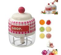 Electric Garlic Chopper, 150ML Portable Cordless Mini Food Processor,USB C Rechargeable Garlic Grinder Masher Onion Chopper, Blender to Vegetable for Fruit Veggie Nuts Meat Spices Chili (Red)