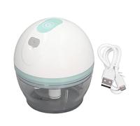 Electric Garlic Chopper 2 Blade Cordless Grinder Mincer Chili Onion Kitchen Compact Wireless White Green 150ml Capacity