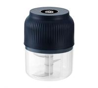 Electric Garlic Chopper, 350ML Wireless USB Rechargeable Food Processor with 3 Blades - for Onion, Ginger, Meat & Baby Food - Detachable, Easy to Clean Kitchen Gadget (Blue)