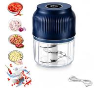 Electric Garlic Chopper, 400ML Mini Food Processor, Food Chopper for Kitchen, Garlic Mincer and Onion Chopper, Portable Cordless Garlic Mincer, Small Vegetable Chopper for Onion Salad