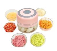 Electric Garlic Chopper Clear USB Garlic Grinder, 100ml Detachable Garlic Mincer Portable Mini Vegetable Chopper for Garlic, Ginger, Chili, Vegetables