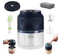 Electric Garlic Chopper, Electric Mini Garlic Chopper, Garlic Chopper Electric with USB Charging, For Vegetable,Fruit,Waterproof Silicon Surface 350ML, One-Touch Operation (Classic（4 blades）)